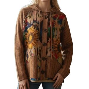 Flower Button Up Hoodie All Over Print